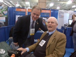 Former NJ Governor Brendan Byrne and our client Mayor of Verona, NJ Bob Manley at the NJ League of Municipalities | The Muse Marketing Group